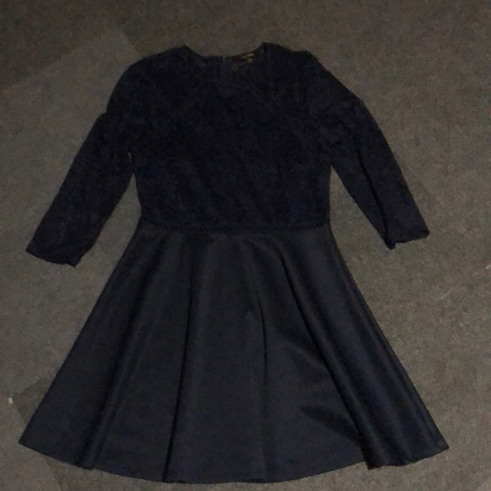 Blue Half Lace Homecoming Dress (Size 13)